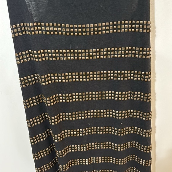 Torn by Ronny Kobo black tank top with copper-colored metallic squares size L - Picture 2 of 8